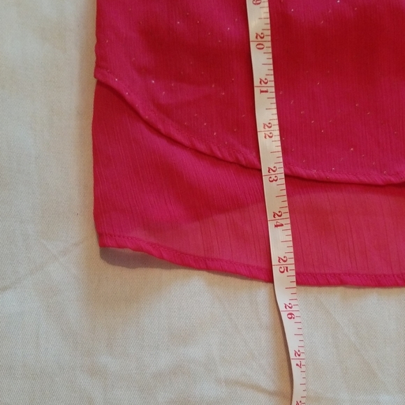 Mudd Fuschia Pink with gold sparkle tank top - Picture 6 of 8